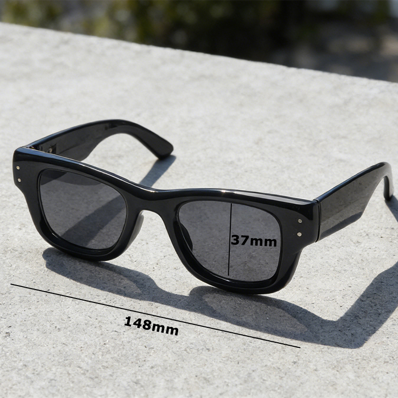 Lunettes de soleil carrées tendance unisexes – Design de voyage simple pour les voyages et la conduite en plein air décontractés