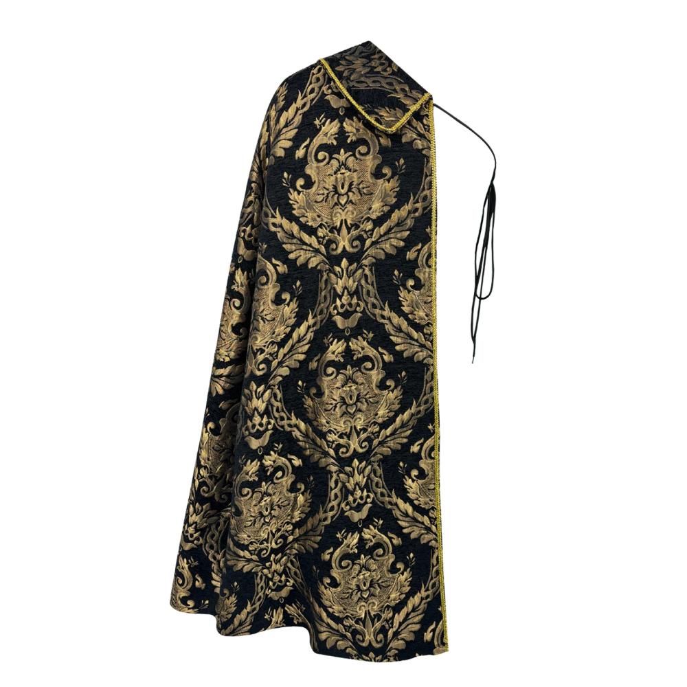 Ensemble complet médiéval Renaissance Aristocratique, Cape royale Tudor à demi-épaule, Vintage, pour Halloween et Cosplay de scène