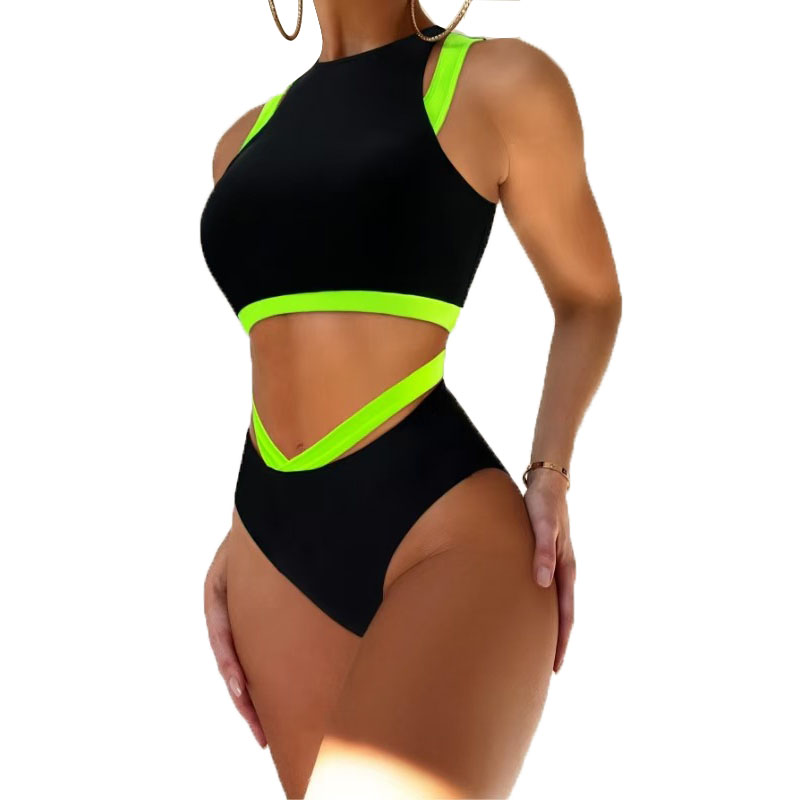 Ensemble Bikini deux pièces maillot de bain femmes avec maillots de sport femme maillot de bain vêtements de plage été