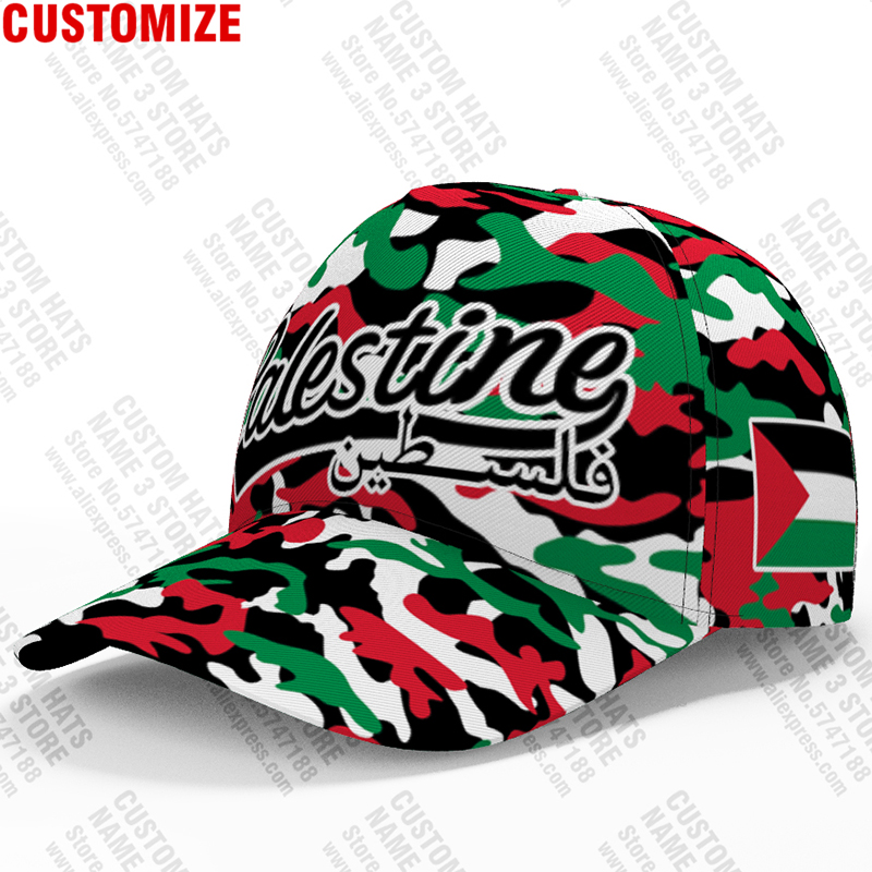 Casquette de Baseball Palestine Personnalisée Gratuite avec Nom, Numéro, Logo d'Équipe, Chapeau de Voyage à la Campagne, Équipement de Sauna