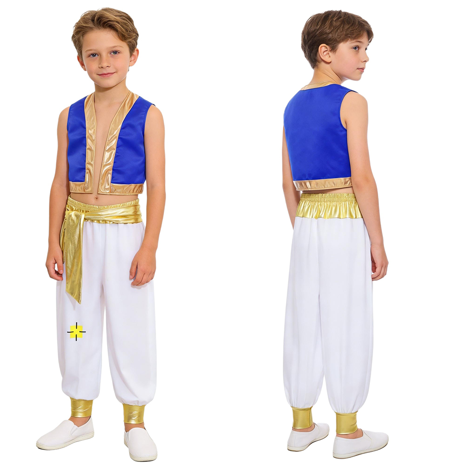 Costume de prince arabe pour garçons, gilet et pantalon, déguisement de personnage de jeu, elfe, pour Halloween, fête, carnaval
