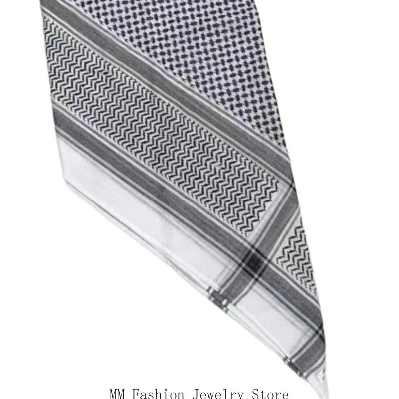 D0UB Religieux adulte Keffiyeh Headscarf Turbans Jacquards Pattern Arab Scarf Fiffite Outdoor For
