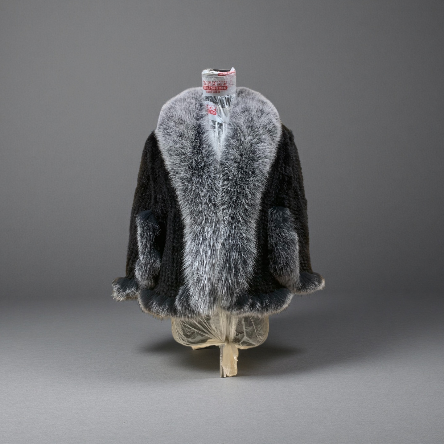 Automne hiver dames véritable tricoté vison fourrure châles col de fourrure de renard femmes fourrure Pashmina enveloppes mariée Cape manteau veste