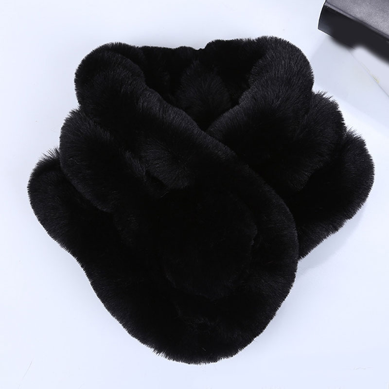 Écharpe épaisse en fausse fourrure pour femme, col croisé en peluche, châle chaud, écharpes Snood douces, vente en gros, hiver