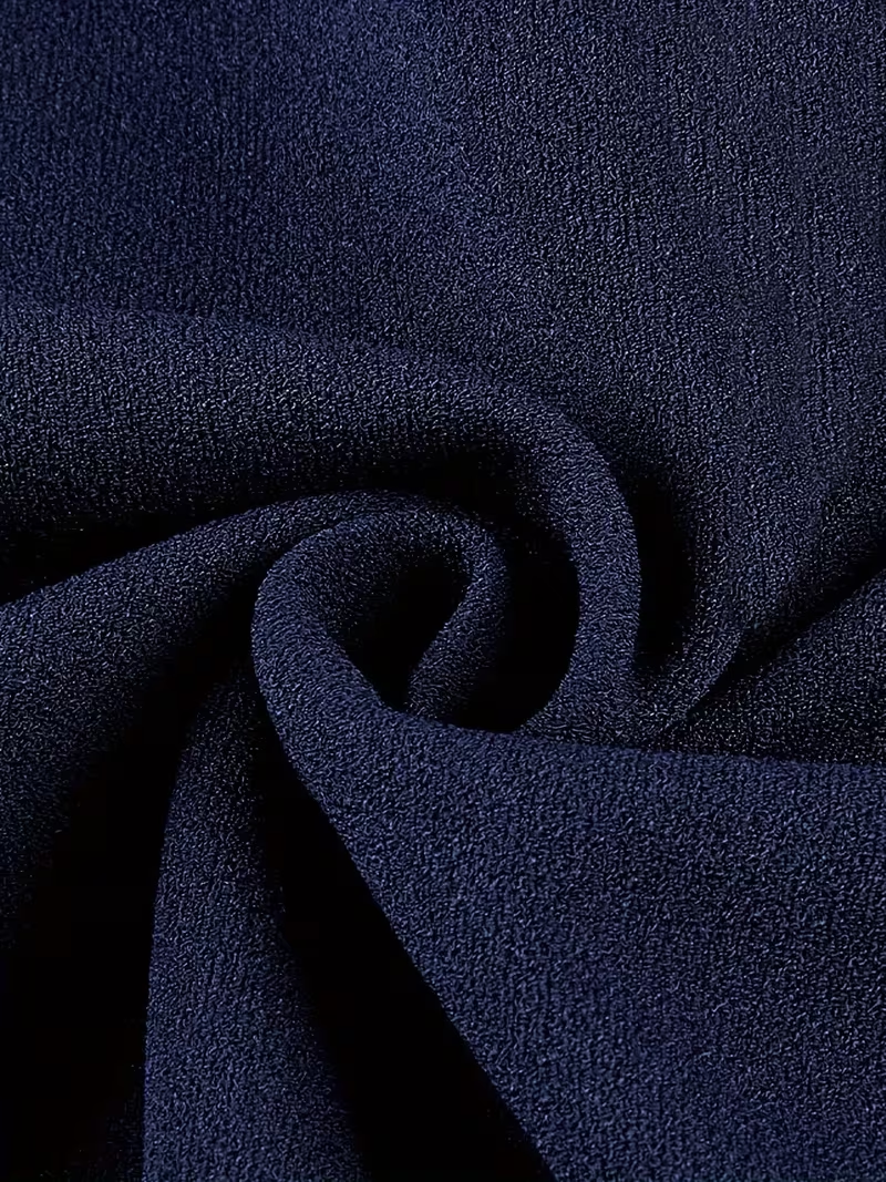 Robe crayon midi élégante pour femme, bleu marine, col en V, dentelle, manches 3/4, taille froncée, amincissante, pour cocktail et soirée