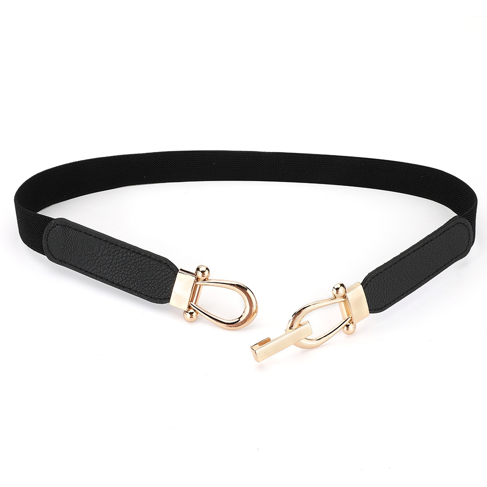 Ceinture rétro pour femme, ceinture élastique de bonne qualité, ceinture noire tendance, ceinture populaire pour robe, ceinture décorative