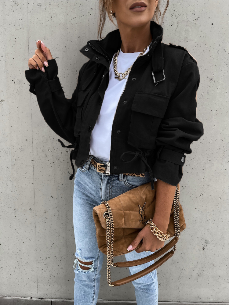 Veste d'hiver pour femme 2026, style streetwear, haut à manches longues, blouson bomber, produits tendance, manteaux, manteau court style utilitaire pour femme
