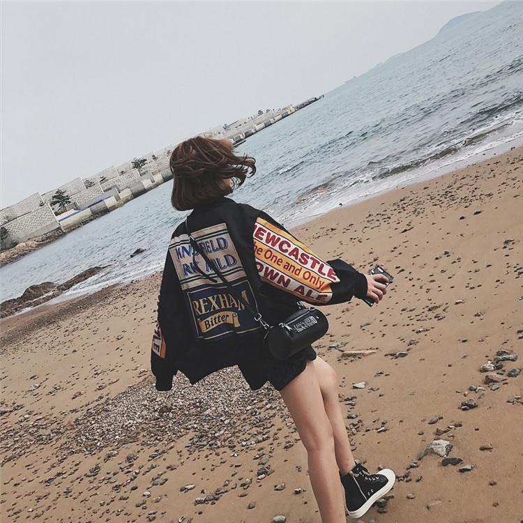 Veste de baseball brodée tendance pour couple, style rétro ample, veste de style BF pour étudiants, saison printemps-automne pour femmes