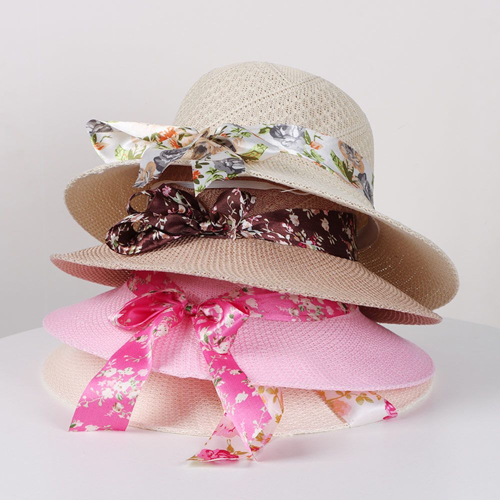 Chapeau de plage à large bord pour femme, visière pare-soleil, protection UV, chapeau en paille