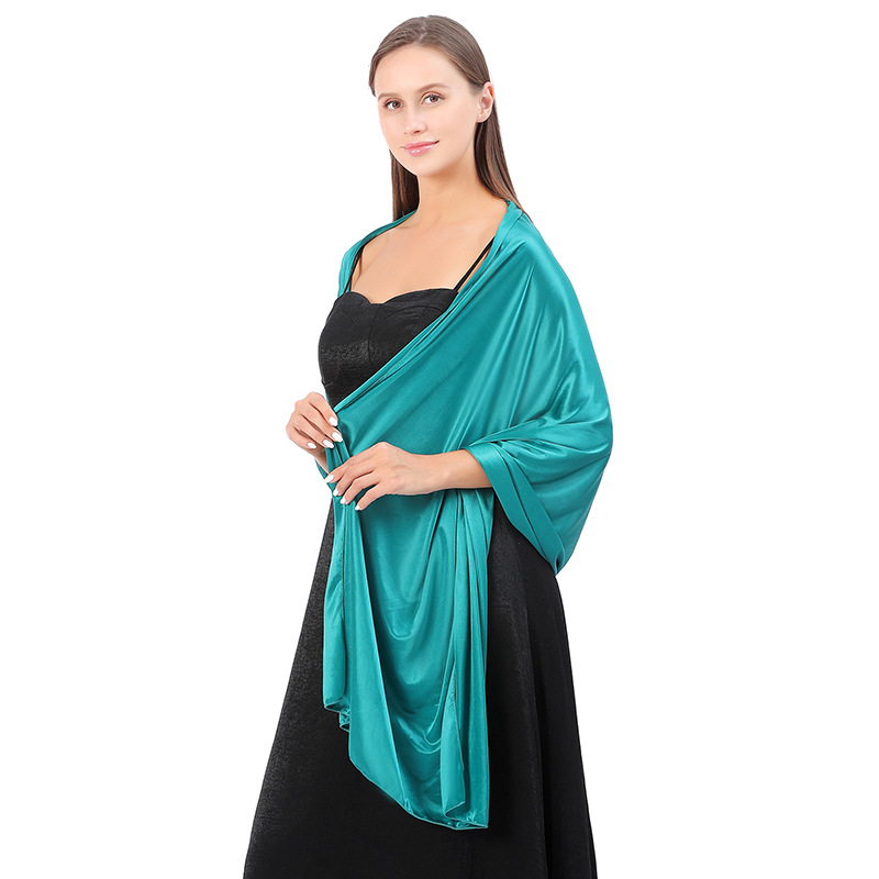 Robe de Soirée Élégante et Soyeuse pour Femme, Châle de ixde Mariage, Demoiselle d'Honneur, Capes de Banquet