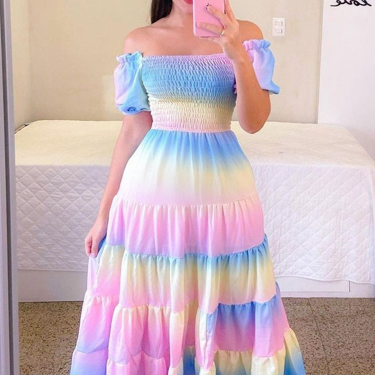Robes décontractées élégantes pour femmes, à épaules dénudées, imprimé floral, manches courtes, tendances 2026, pour la plage, les anniversaires et les fêtes