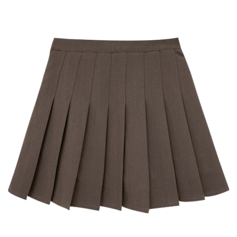 Nouvelle Jupe plissée pour femmes 2026 Mini jupes école japonaise taille haute Kawaii mignon gris Jupe à carreaux uniforme Harajuku Jupe