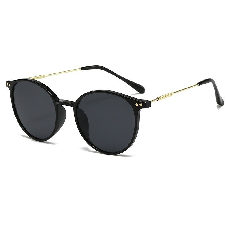 Lunettes de soleil unisexes à monture ronde en métal ultra-légères, style millennial tendance, parfaites pour le quotidien et la photographie de rue
