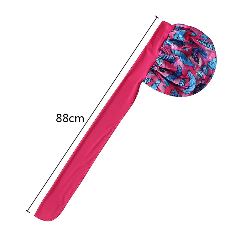 Bonnet de douche en Satin pour femmes, Extra Large, à longue queue, Style africain, imprimé, pour dormir
