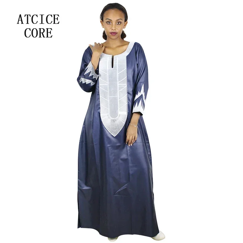 Robes africaines pour femme, matériau doux, Design brodé, robe longue sans écharpe