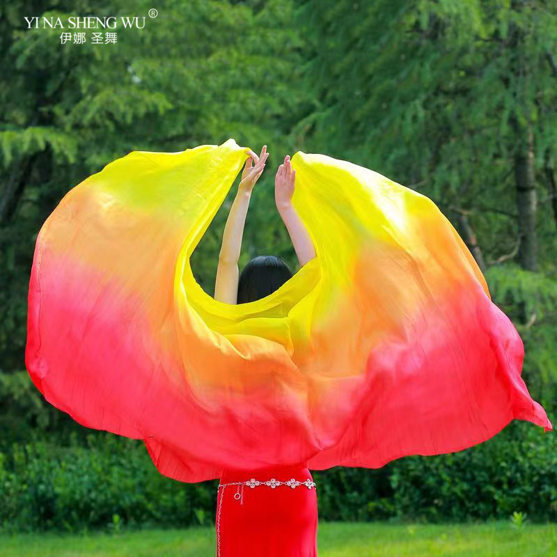 InjDance Performance Solid Document Voile, Châles de danse du ventre, Accessoires de danse du ventre pour femmes et enfants, 1PC, 100%