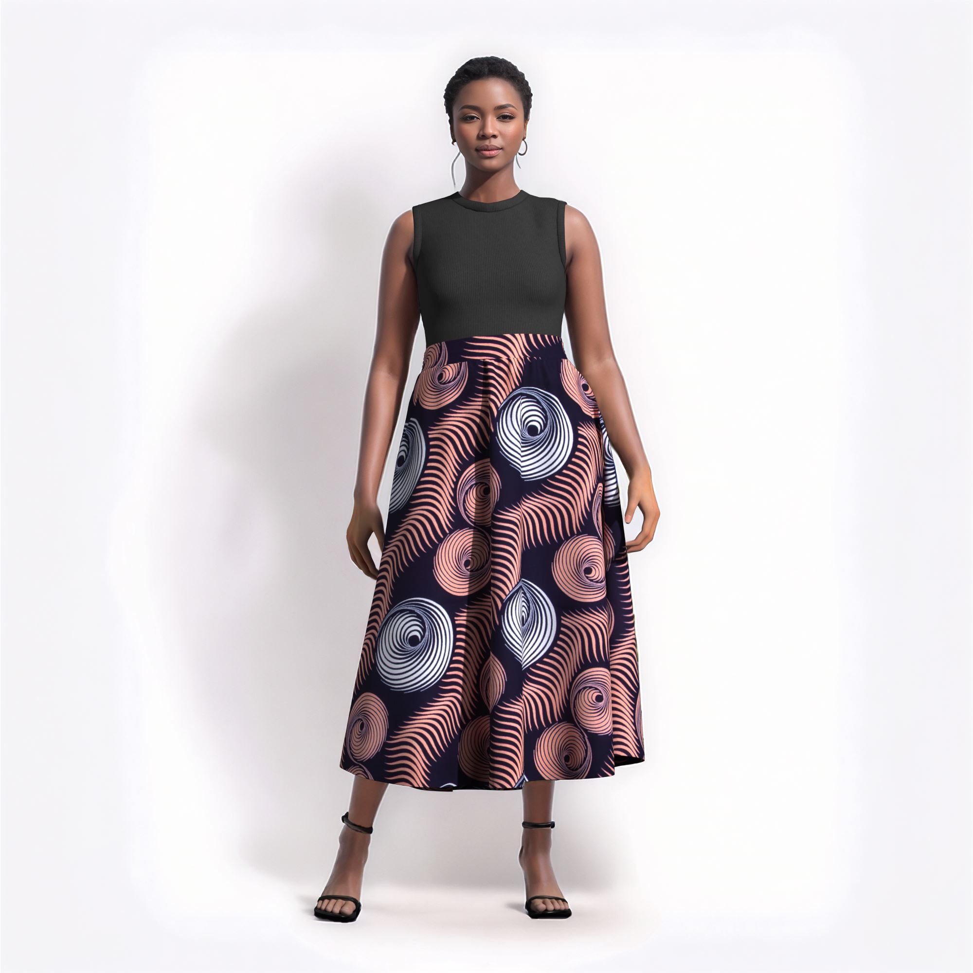 Femme longue Maxi jupe pour femmes africain Dashiki imprimé taille haute jupe dames casual traditionnel Ankara jupe WY820