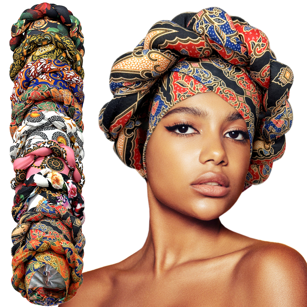 Turban Africain Tressé pour Femme Musulmane, Bonnet de Sauna, Foulard NigroundWin, Hijab de Chimio