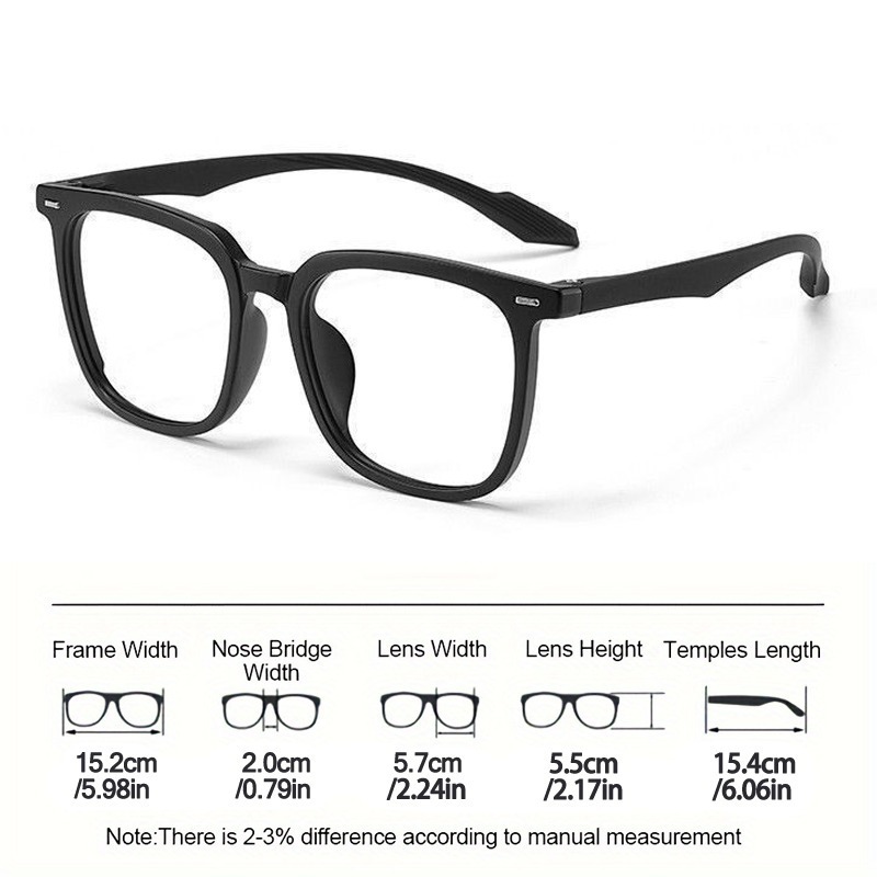 3 paires de lunettes anti-lumière bleue carrées noires, légères et confortables pour un usage quotidien.