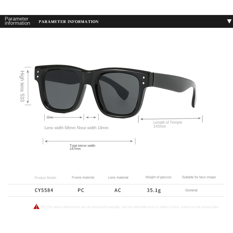 Nouvelles Lunettes de Soleil Carrées Tendance Décoration Simple Femme Luxe Extérieur Couleur Unie Pêche