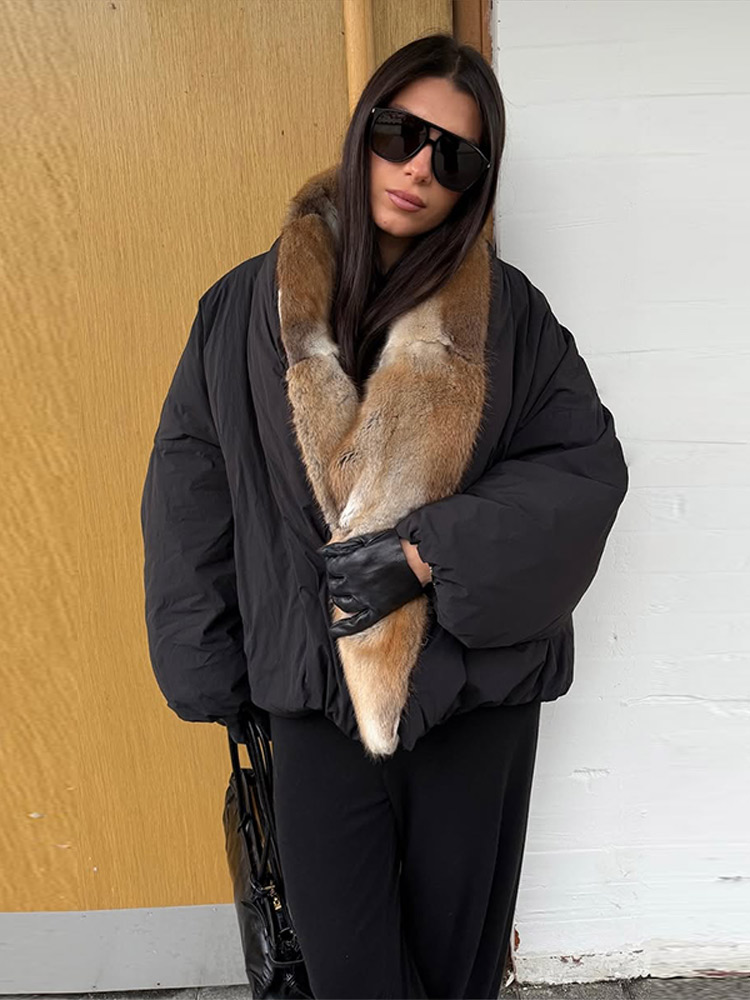 Manteau épais décontracté pour femme avec col en fausse fourrure, manches longues, fermeture éclair, coupe ample, veste chaude, manteaux d'hiver pour femme, mode 2026