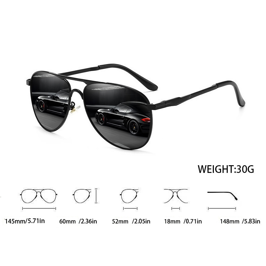 Lunettes de soleil de pilote surdimensionnées en métal de luxe pour hommes et femmes, idéales pour la conduite et la pêche