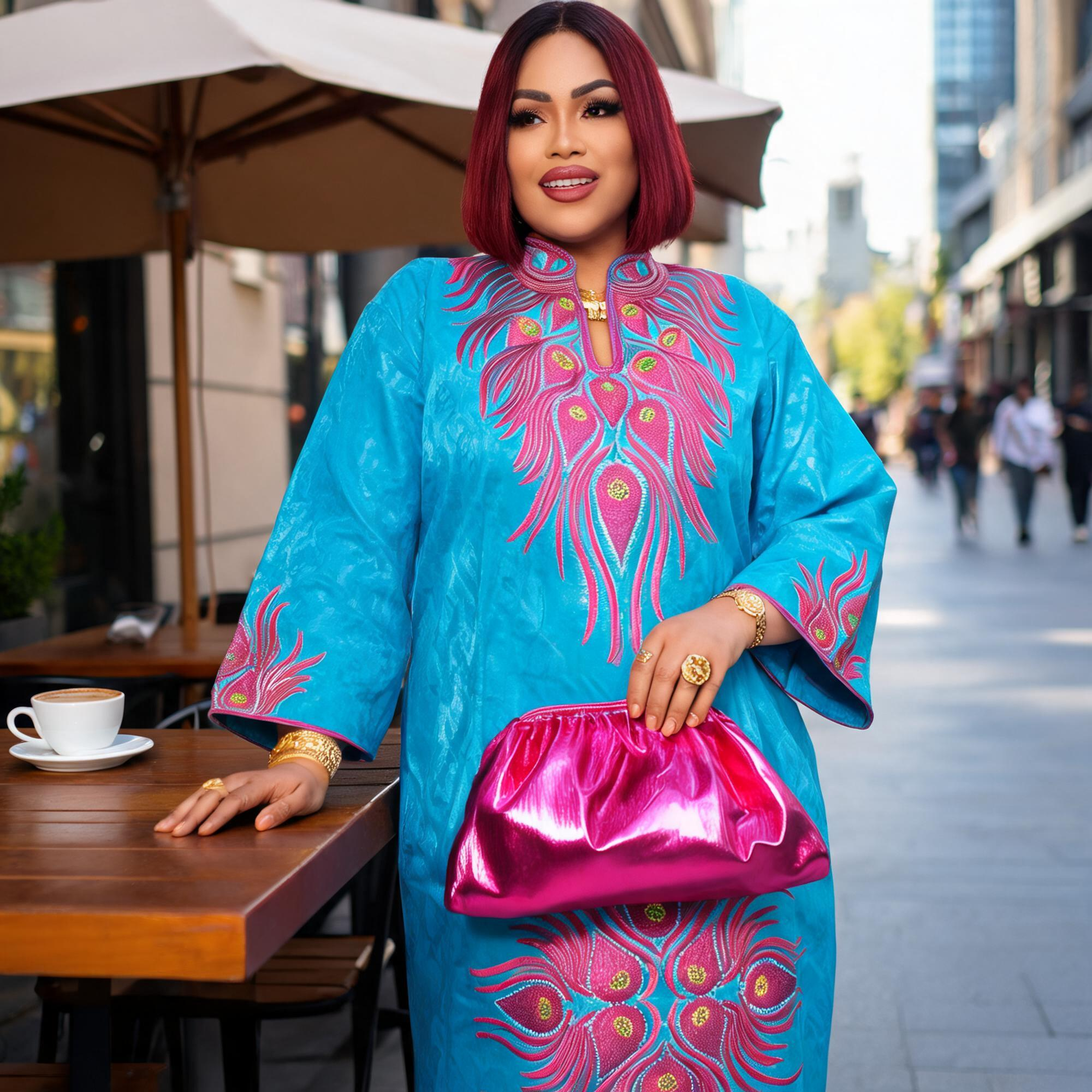 Robes africaines pour femmes grande taille, robe longue en bazin riche avec broderie et écharpe