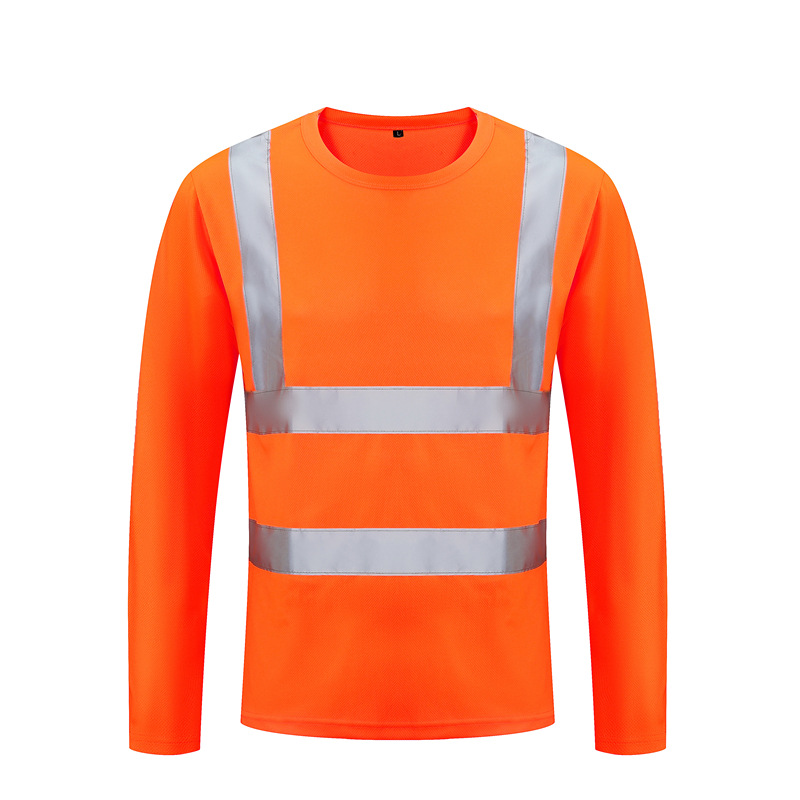 T-Shirts fluorescents haute visibilité pour hommes, chemises de sécurité réfléchissantes, séchage rapide, manches longues, hauts haute visibilité, vêtements de travail de Construction