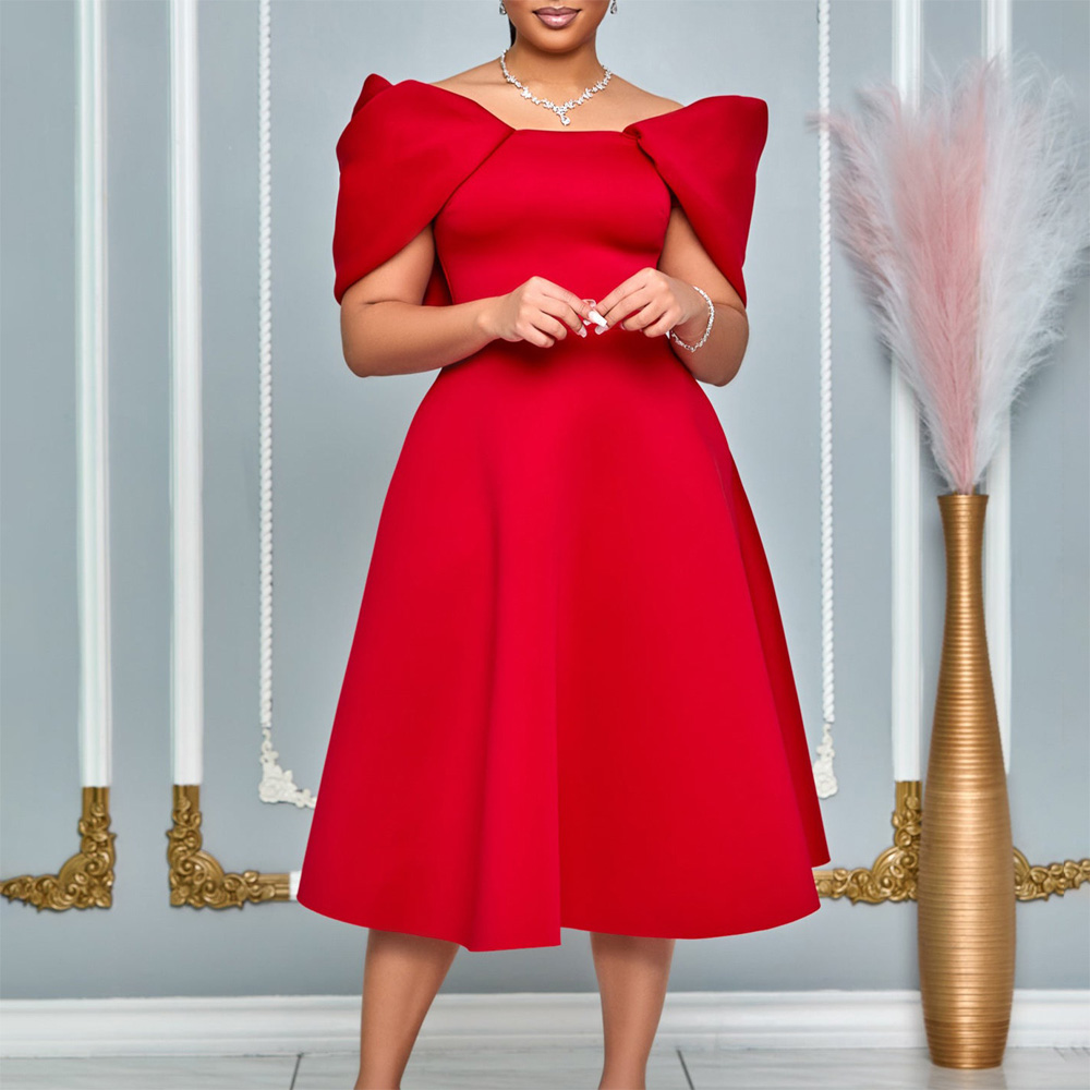 Robe plissée mi-mollet à manches bouffantes A-Line pour femmes, robes de soirée élégantes, vêtements éducatifs, fête de mariage, hors de l'initiative, luxe et chaud, anniversaire et nuit, 2024