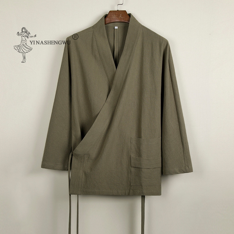 Kimono Japonais Imprimé, Costume Traditionnel, Grue de Samouraï, Style Harajuku, Cardigan Haori, Manteau Asiatique Chinois, pour Homme et Femme