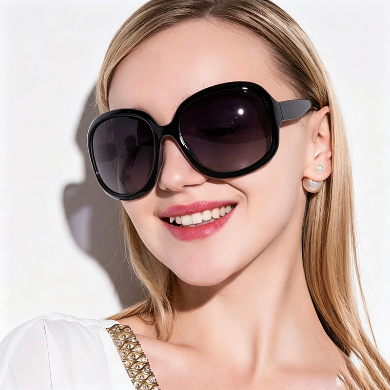 Lunettes de soleil pour femmes et hommes, style classique rétro vintage, surdimensionnées, lunettes de mode, verres ronds pour la conduite