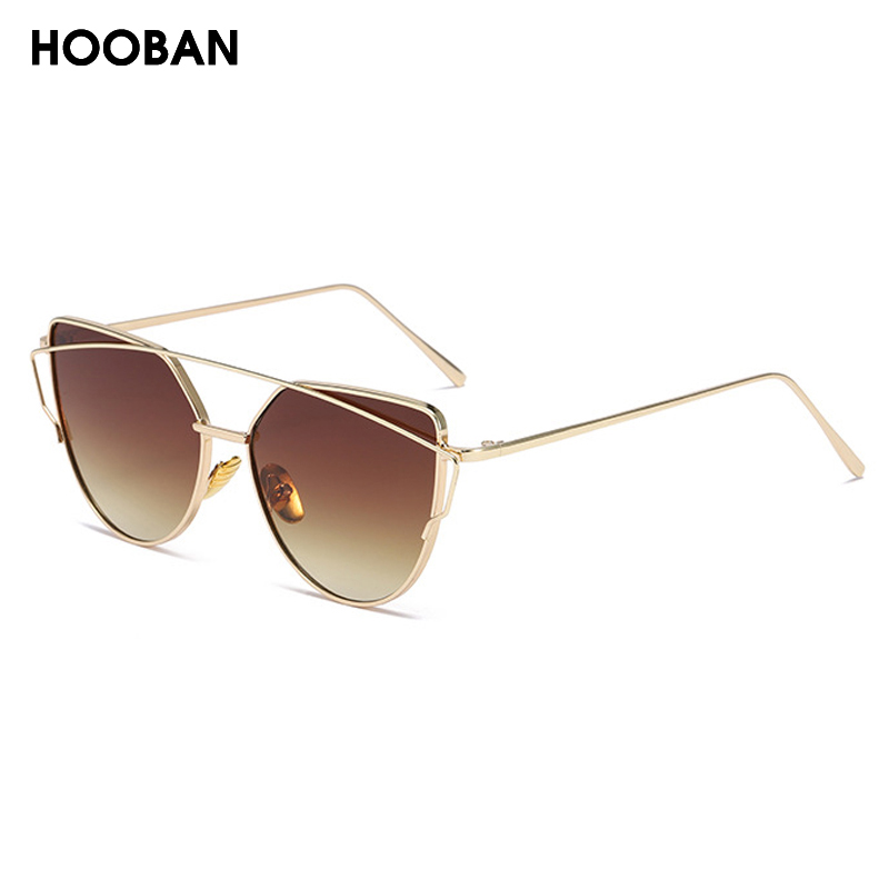 Lunettes de soleil œil de chat classiques pour femmes, mode métal, grand œil de chat, Vintage, miroir, Oculos UV400