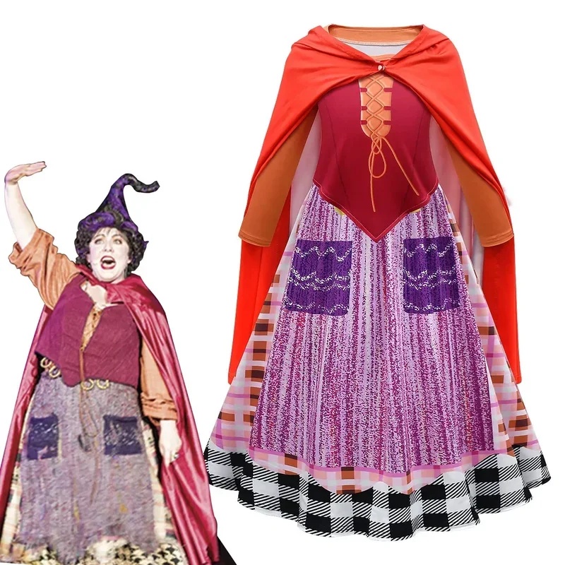 Déguisement drôle d'ours Hocus Pocus 2, tenues des sœurs Sarah Sanderson, Gi2026 Ppt01, pour fête d'Halloween, cosplay Z25R16