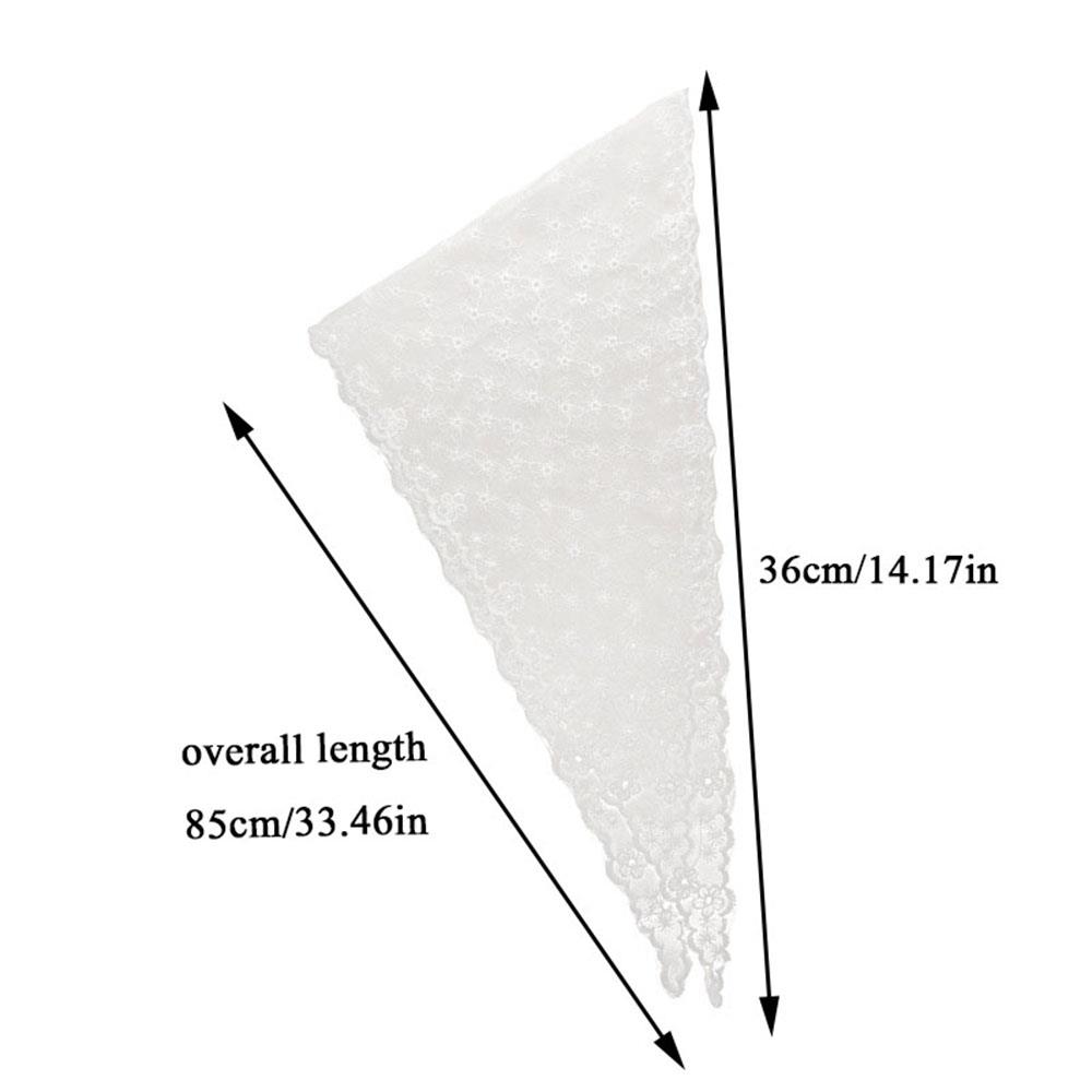 Écharpe en dentelle florale tissée blanche pour femmes, enveloppes de cheveux, écharpe de sauna triangle rétro, chapeau, bande de sauna photo de voyage, accessoires pour cheveux Ins, nouveau
