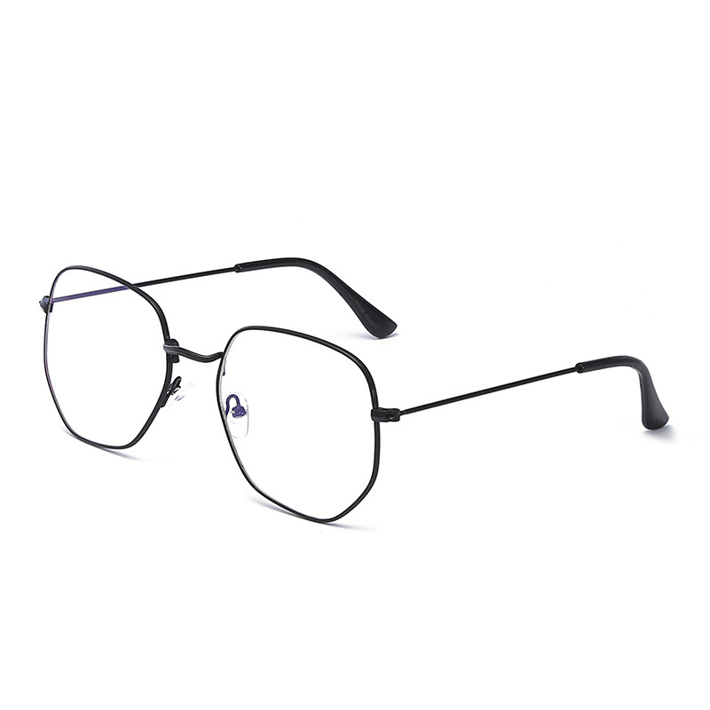 Lunettes de lecture polygonales en métal pour femmes et hommes, monture argentée, verres transparents, légères, lunettes de lecture tendance