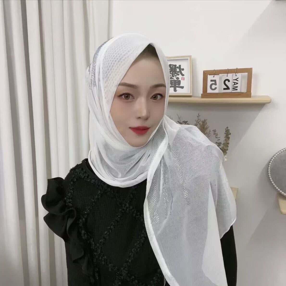 Hijab musulman pour femme, nouveaux châles, écharpe Tyys, diamants, proximité