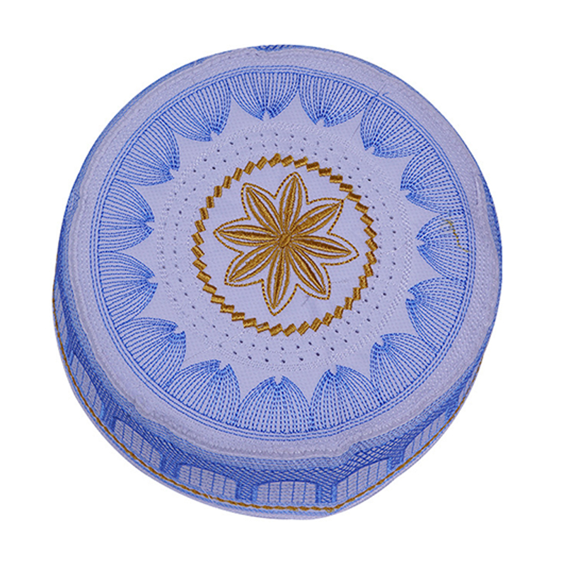Nouveau Chapeau de Prière Musulman pour Hommes en Coton Brodé, Style Loisir, Chapeau Islamique d'Arabie Saoudite, Foulard pour Hommes, Topkippot, Turban, Chapeau Saoudien