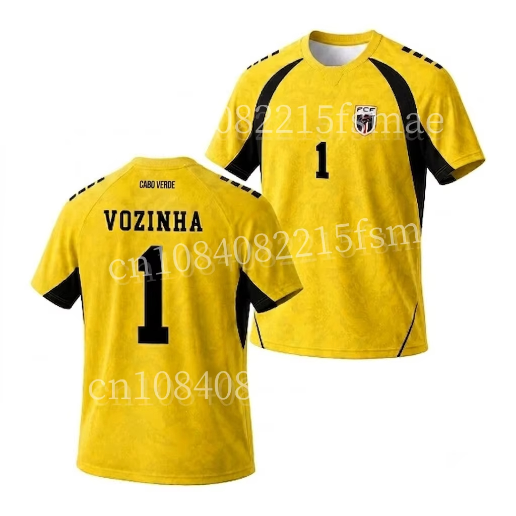 Maillot de gardien de but de Cap-Vert jaune, maillot de football pour hommes, vêtements de sport respirants à séchage rapide, uniformes d'équipe, cadeaux