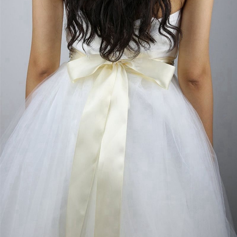 JLZXSY 3 Yard ruban de Satin ceinture de mariage/ceinture de mariée/robe de soirée 5 cm ruban de Satin double face choisir la couleur