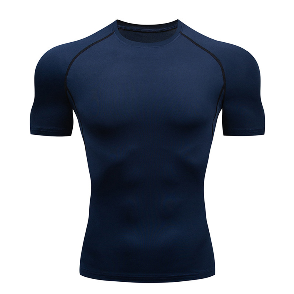 T-shirt de sport pour homme, à séchage rapide, manches courtes, tee-shirt de sport, haut de sport, compression pour la gym, fitness, entraînement, course à pied