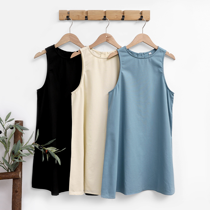 Robe élégante en coton et lin pour femmes, Mini robe d'été courte sans manches, plage, vacances, Streetwear, mode décontractée
