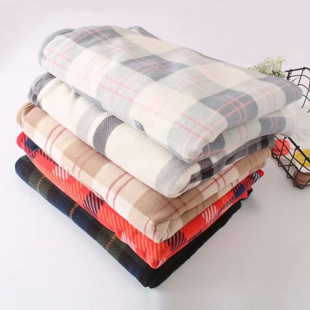 Couverture châle multifonctionnelle pour sieste au bureau, Cape couvrant les jambes, chaleur du canapé, écharpe épaisse en Double Tartan