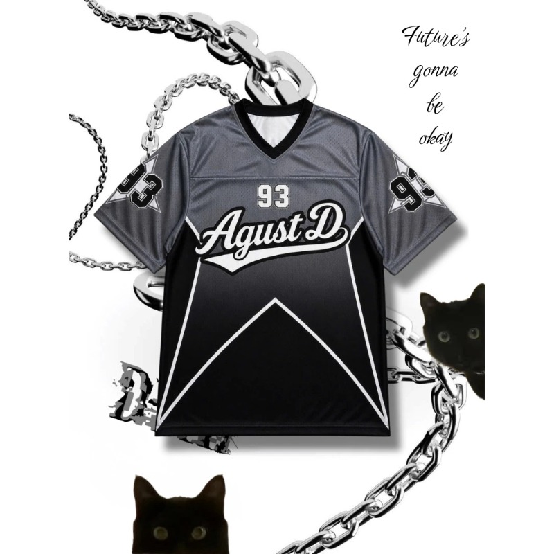 Été 2026 # Maillot de football en maille style vintage streetwear 93, à manches courtes, col en V, style hip-hop, mode sportive, style K-pop
