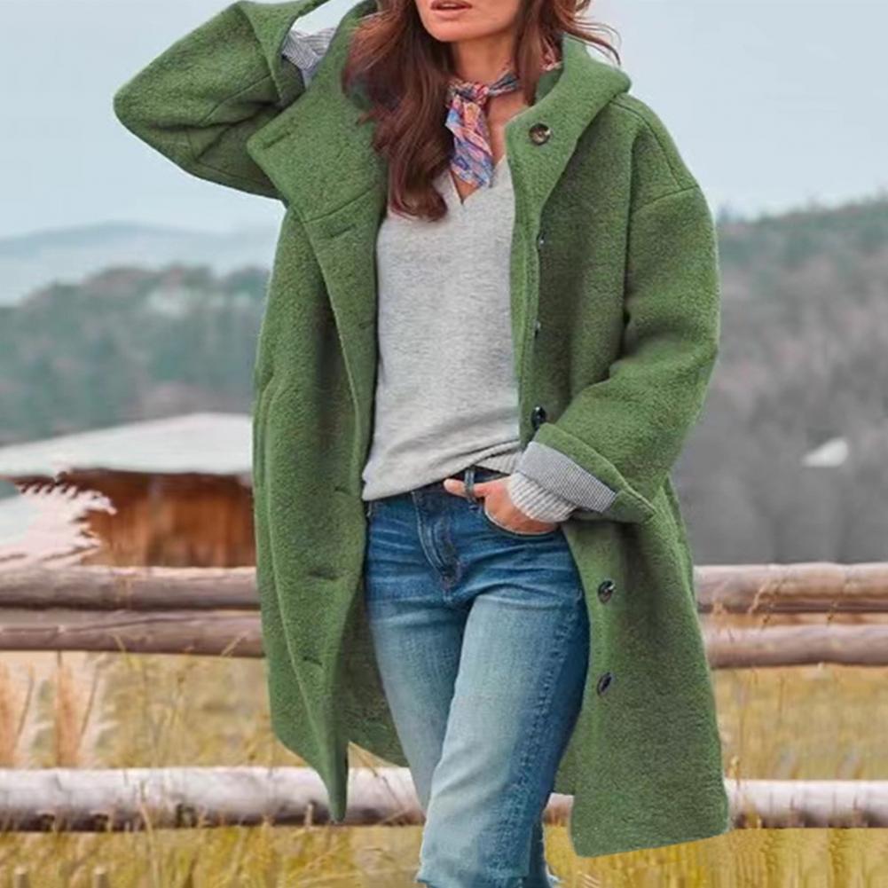 Veste coupe-vent à capuche pour femme, pardessus avec poches, manches longues, design coupe-vent, automne, hiver, 03