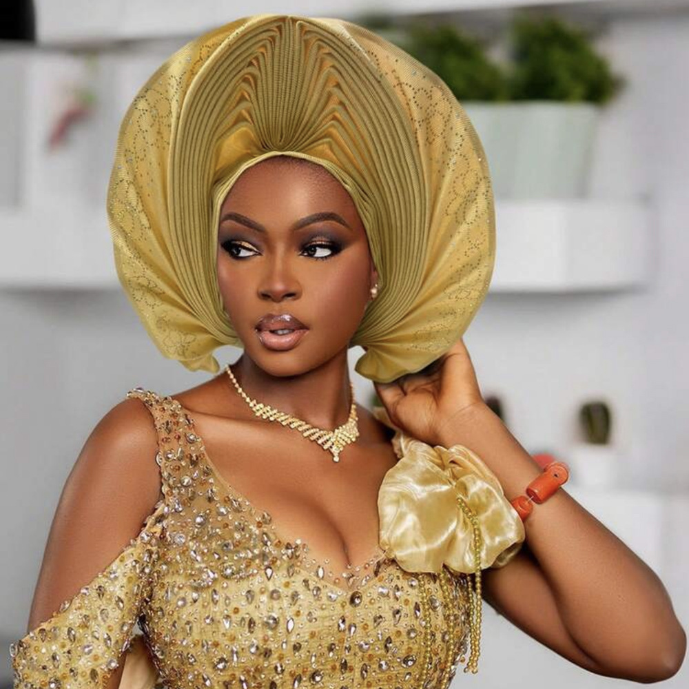Casquette Turban déjà fabriquée pour femmes, couvre-chef de mariage nigérian, couvre-chef africain Auto Gele, Bonnet, Hijab
