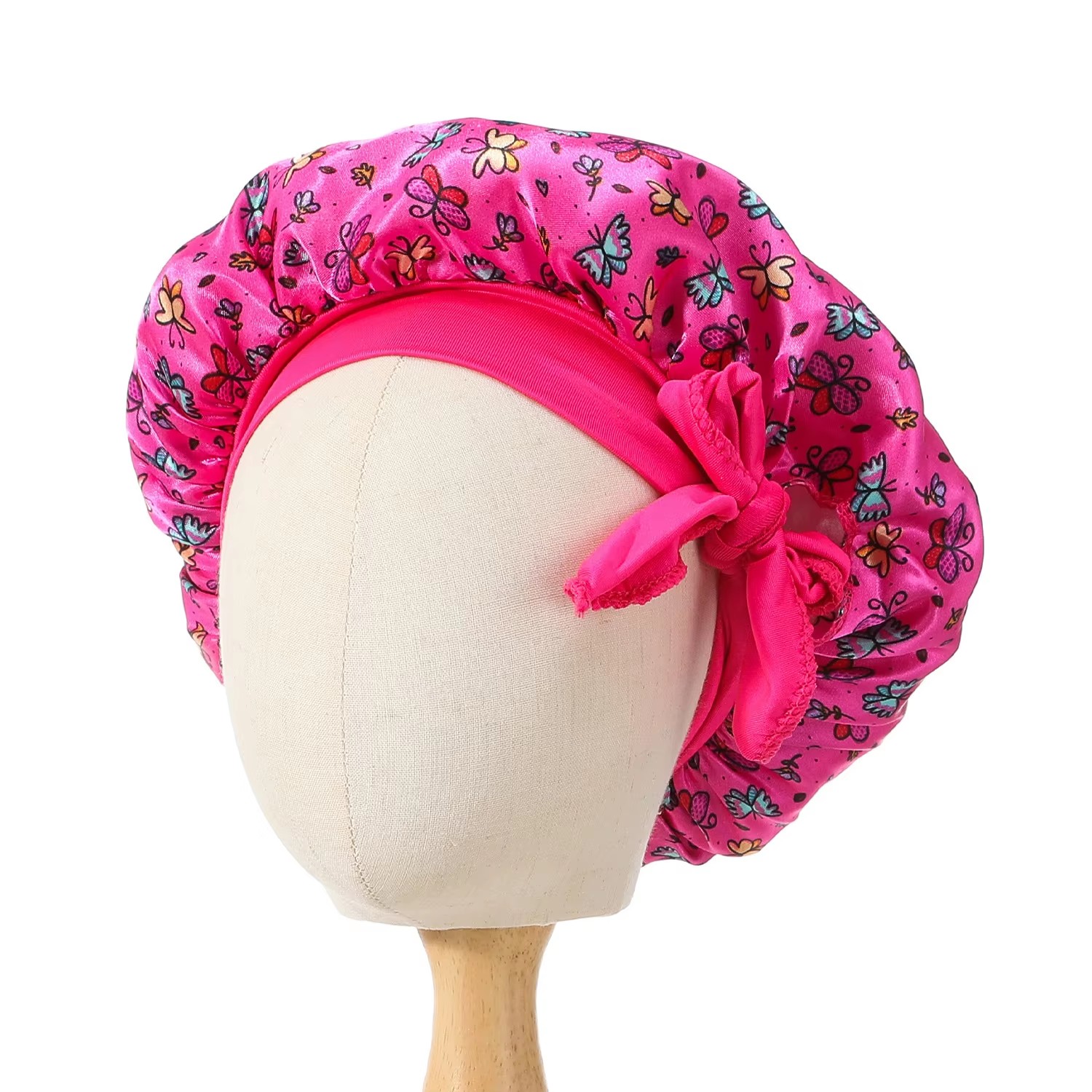 Bonnet en Satin pour bébé, soins capillaires, sommeil de nuit, bonnet en soie, nouveau-né, filles, enfants, Bonnets de couchage, chapeau de cuisine pour enfants