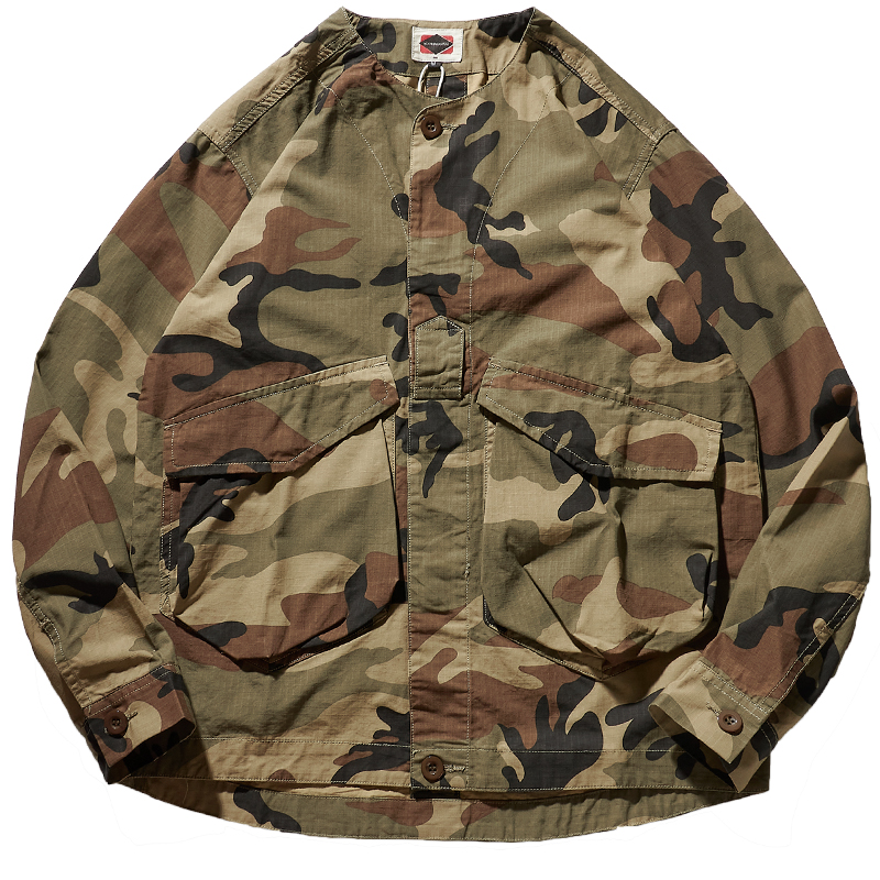 Veste chemise redingote rétro japonaise pour hommes, sans col, à la mode, pour jeunes, en vieille poche délavée