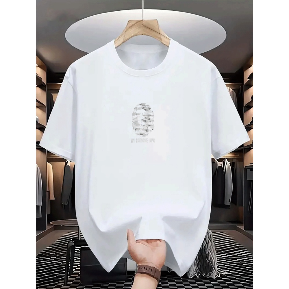 Nouveau T-shirt de course pour homme, printemps et été, coupe ajustée, imprimé, séchage rapide, manches courtes, respirant, T-shirt de sport fitness