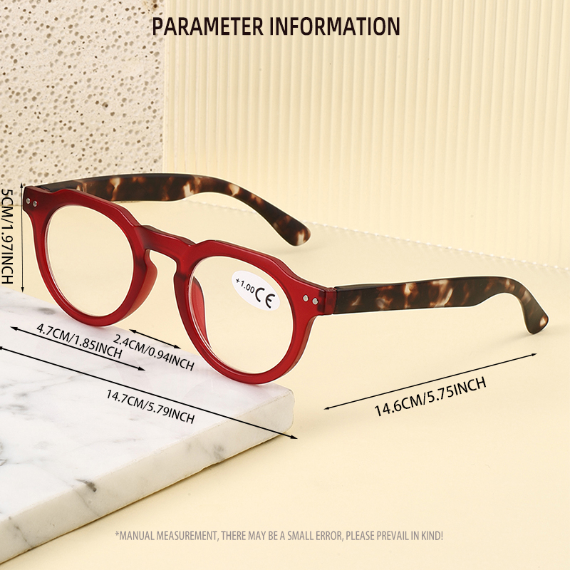 Lunettes de lecture rondes rétro pour hommes et femmes, lunettes à monture complète adaptées aux hommes et aux femmes, idéales pour la lecture