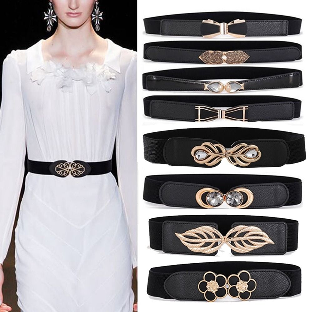 Ceinture élastique large pour femmes, extensible, classique, à la mode, pour robes